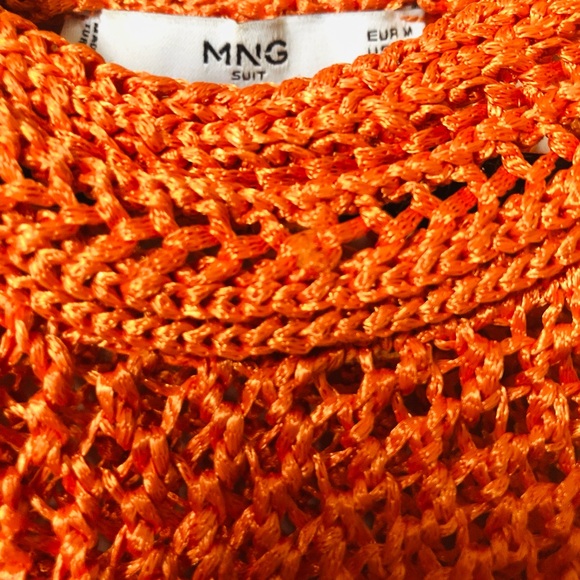 Ming Suit Crocheted Top Burnt Orange Razor Back fit S/M. Soft - Picture 4 of 7